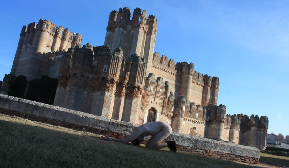 Waiting position In front of Coca castle – Segovia Province – Spain