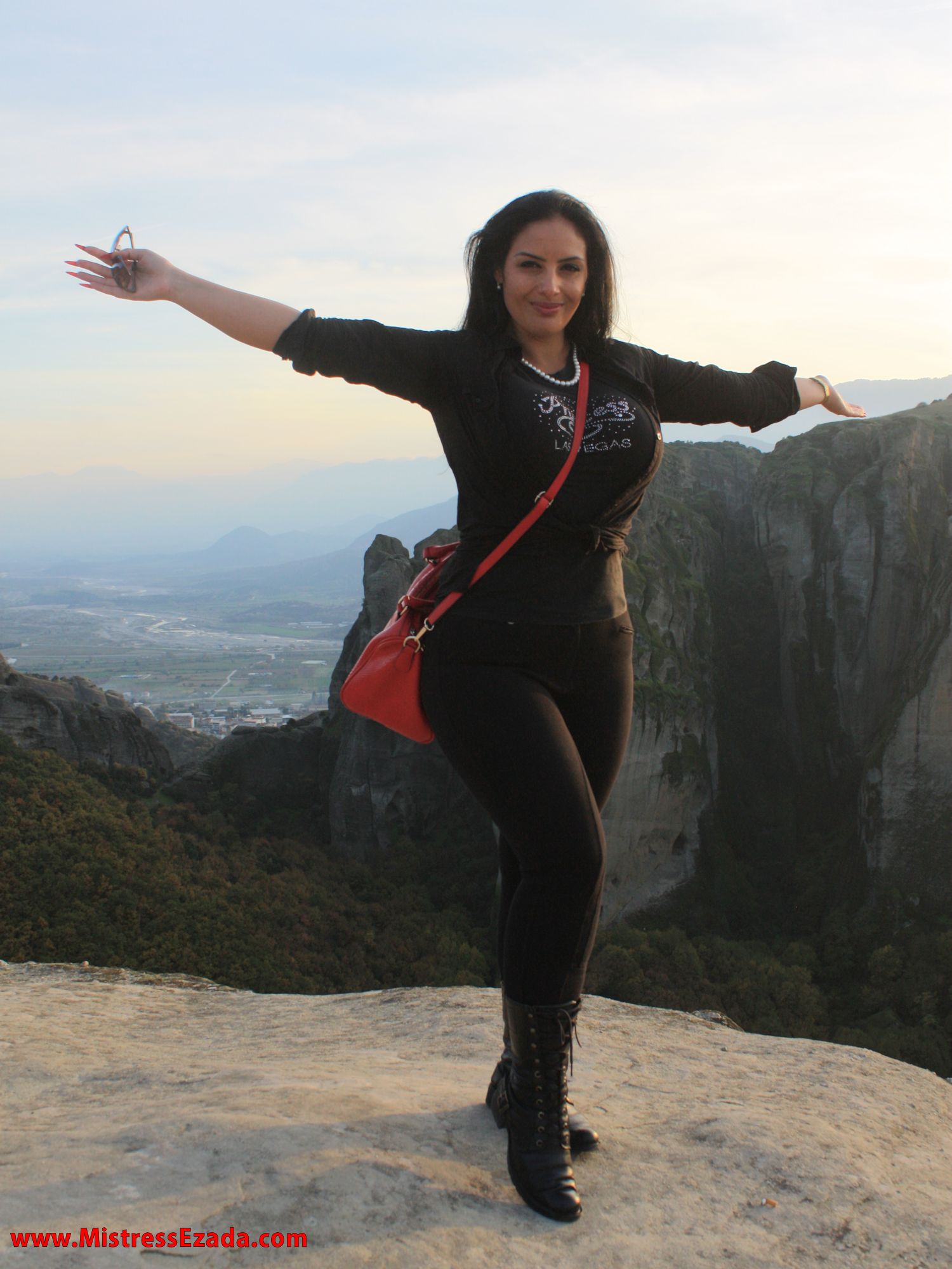 Ezada Sinn Domina Meteora visiting Greece