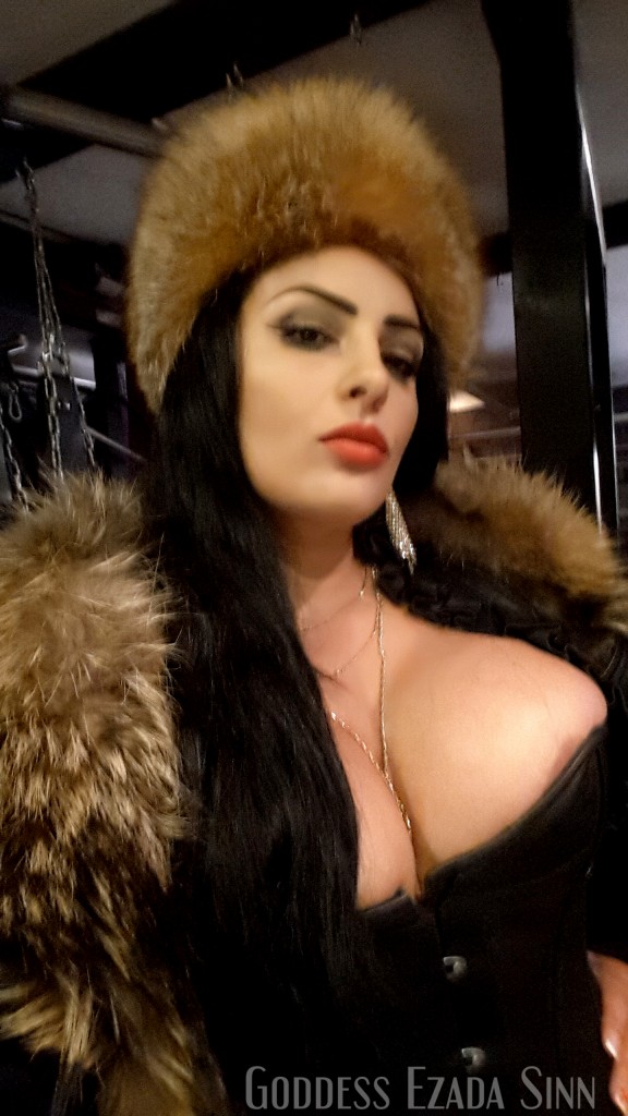 Goddess Ezada Sinn female supremacy fur leather